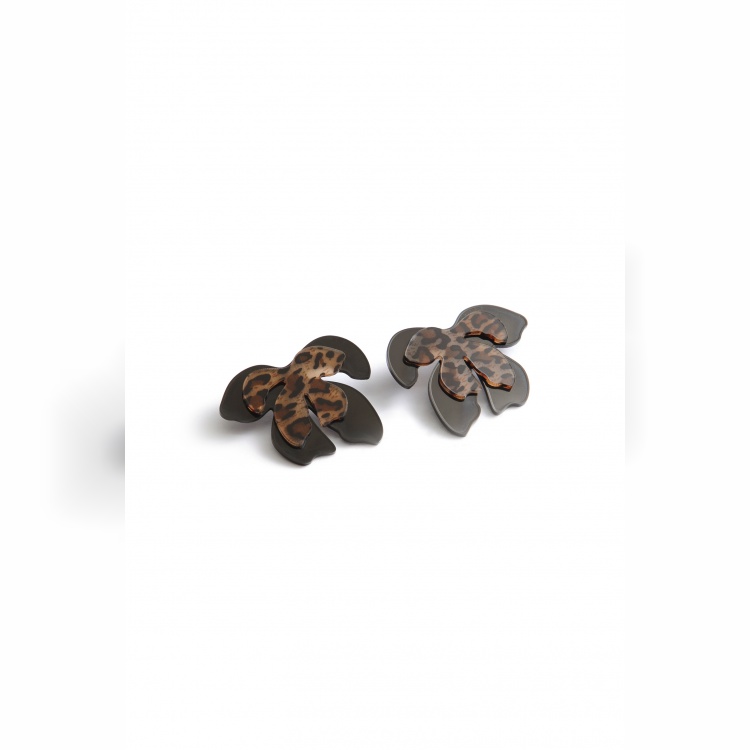brinco duoflower animal print